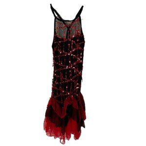 Revolution Dancewear Adult Small Style# 0125 Black and Red Sequin Costume